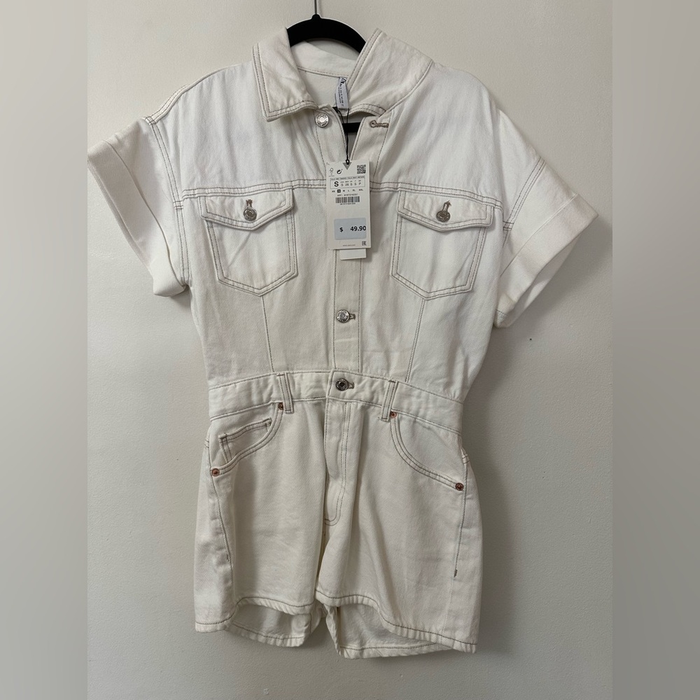 Zara Denim Romper